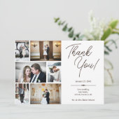Aangepaste Fotocollage Bruiloft Dank u Kaart (Staand voorkant)