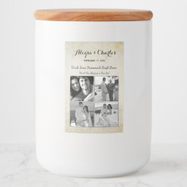  aangepaste fotocollage bruiloft voedselcontainer etiket