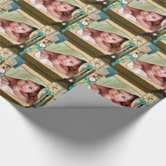 Aangepaste  fotocollage cadeaupapier (Hoek)