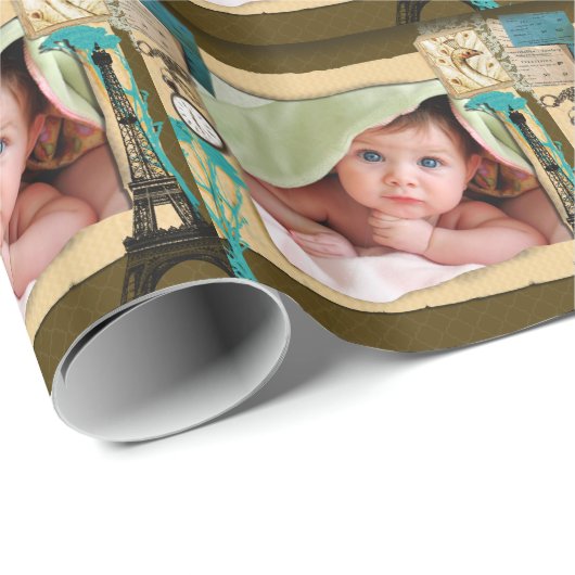 Aangepaste  fotocollage cadeaupapier (Rol Hoek)