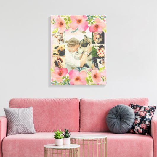 Aangepaste fotocollage canvas afdruk (Insitu (Woonkamer))
