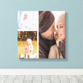 Aangepaste Fotocollage Canvas - Wit Lijst (Insitu (Houten vloer))