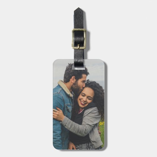 Aangepaste fotocollage Creëer uw eigen Bagagelabel (Voorkant verticaal)