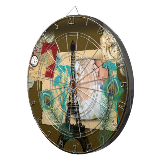 Aangepaste  fotocollage dartbord (Voorkant Rechts)