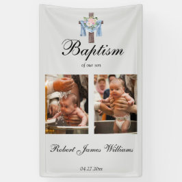 Aangepaste Fotocollage Doop Doop Achtergrond Spandoek