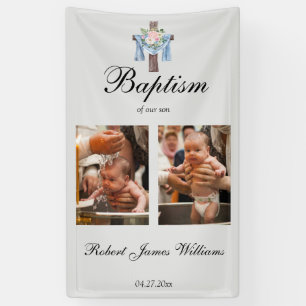 Aangepaste Fotocollage Doop Doop Achtergrond Spandoek