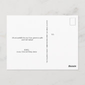 Aangepaste Fotocollage Eenvoudig Baby shower Bedan Briefkaart (Achterkant)