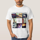 Aangepaste fotocollage en logo t-shirt (Voorkant)