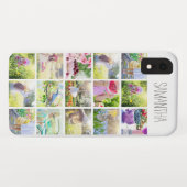 Aangepaste fotocollage en -naam Case-Mate iPhone case (Achterkant (horizontaal))
