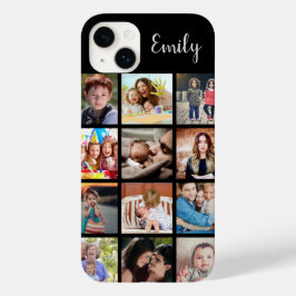 Aangepaste fotocollage en -naam Case-Mate iPhone 14 plus hoesje