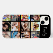 Aangepaste fotocollage en -naam Case-Mate iPhone case (Achterkant (horizontaal))