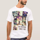 Aangepaste fotocollage en tekst t-shirt (Voorkant)
