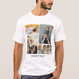Aangepaste fotocollage en tekst toevoegen t-shirt