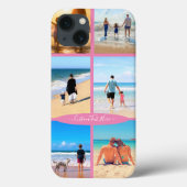 Aangepaste fotocollage en tekst - Uw gezinsontwerp Case-Mate iPhone Case (Achterkant)