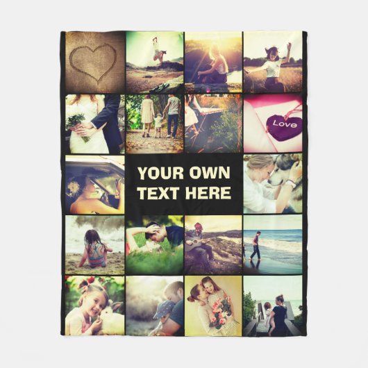 Aangepaste fotocollage fleece deken (Voorkant)