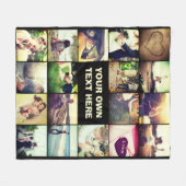 Aangepaste fotocollage fleece deken (Voorkant (Horizontaal))
