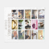 Aangepaste fotocollage fleece deken (Voorkant (Horizontaal))