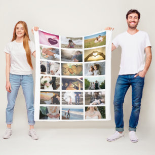 Aangepaste fotocollage fleece deken