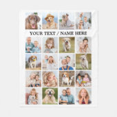 Aangepaste fotocollage gepersonaliseerd 20 Afbeeld Fleece Deken (Voorkant)