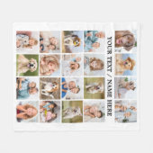 Aangepaste fotocollage gepersonaliseerd 20 Afbeeld Fleece Deken (Voorkant (Horizontaal))