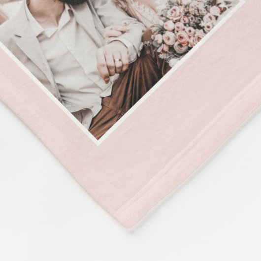 Aangepaste Fotocollage Gepersonaliseerd Roze Fleece Deken (Hoek)