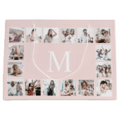 Aangepaste Fotocollage Gepersonaliseerd Roze Groot Cadeauzakje (Voorkant)