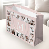 Aangepaste Fotocollage Gepersonaliseerd Roze Groot Cadeauzakje