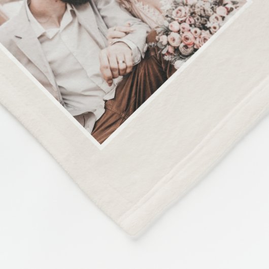 Aangepaste Fotocollage Gepersonaliseerde Beige Fleece Deken (Hoek)