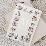 Aangepaste Fotocollage Gepersonaliseerde Beige iPad Mini Cover<br><div class="desc">Creëer uw eigen gepersonaliseerde 16 foto collage,  ipad smart cover beige achtergrond. De iPad Smart Cover is ook voorzien van uw monogram. Voeg je favoriete foto's,  design of kunstwerken toe om iets heel unieks te creëer.</div>