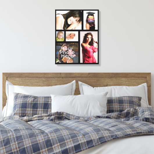 Aangepaste fotocollage gewikkeld canvas afdrukken (Insitu (Slaapkamer))