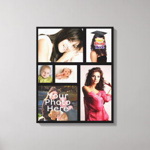 Aangepaste fotocollage gewikkeld canvas afdrukken