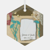 Aangepaste  fotocollage glas ornament (Voorkant)