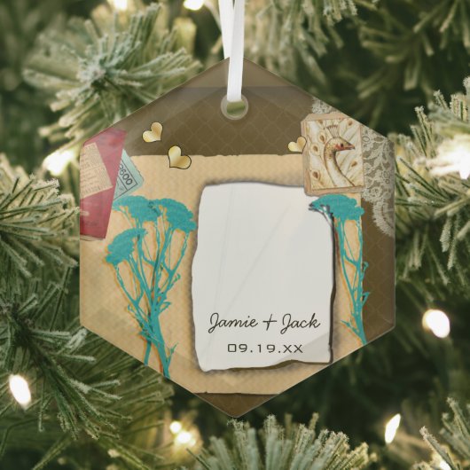 Aangepaste  fotocollage glas ornament (Insitu)