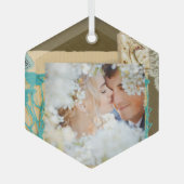 Aangepaste  fotocollage glas ornament (Voorkant)