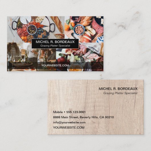 Aangepaste fotocollage Grazing Laatstgenoemde cate Visitekaartje (Voorkant / Achterkant)