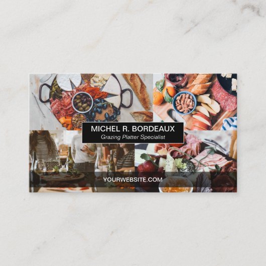 Aangepaste fotocollage Grazing Laatstgenoemde cate Visitekaartje (Voorkant)