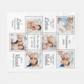 Aangepaste fotocollage Grootmoeder Fleece Deken (Voorkant (Horizontaal))