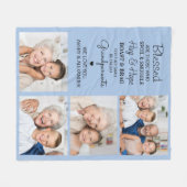 Aangepaste fotocollage grootouders fleece deken (Voorkant (Horizontaal))
