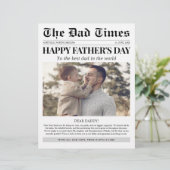 Aangepaste Fotocollage Happy Vaderdag Krant (Staand voorkant)