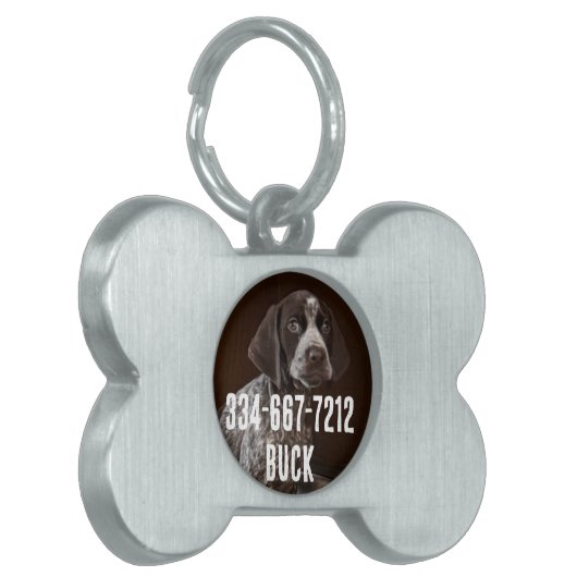 Aangepaste  fotocollage huisdieren naamplaatje (Voorkant Links)