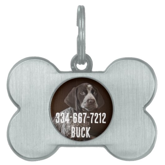 Aangepaste  fotocollage huisdieren naamplaatje (voorkant)