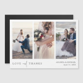 Aangepaste fotocollage Huwelijk Bedankt-magneet (Voorkant / Achterkant)