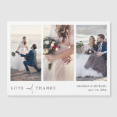 Aangepaste fotocollage Huwelijk Bedankt-magneet (Voorkant)