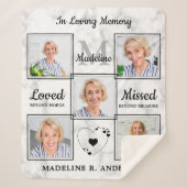 Aangepaste fotocollage in het geheugen-geheugen sherpa deken (Voorkant)