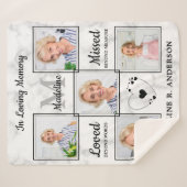 Aangepaste fotocollage in het geheugen-geheugen sherpa deken (Voorkant (horizontaal))