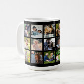Aangepaste fotocollage initiaal gepersonaliseerd z koffiemok (Voorkant links)