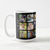 Aangepaste fotocollage initiaal gepersonaliseerd z koffiemok (Links)