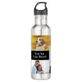 Aangepaste fotocollage Je bent de beste Modern Sim Waterfles (Voorkant)