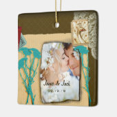 Aangepaste fotocollage keramisch ornament (Links)