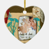 Aangepaste  fotocollage keramisch ornament (Voorkant)